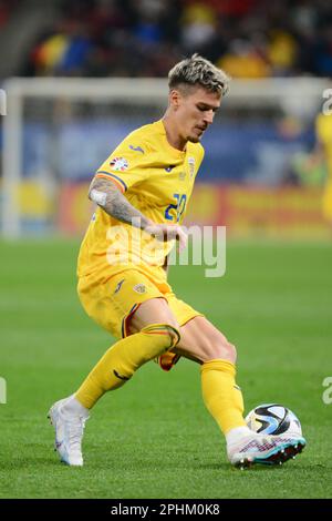 Denis Man #20 durante il gioco di qualificazione euro 2024 Romania vs Bielorussia giocato il 28.03.2022, Bucarest , Cristi Stavri Foto Stock