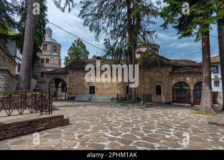 Particolare di una chiesa situata all'interno del monastero di troyan in Bulgaria. Foto Stock