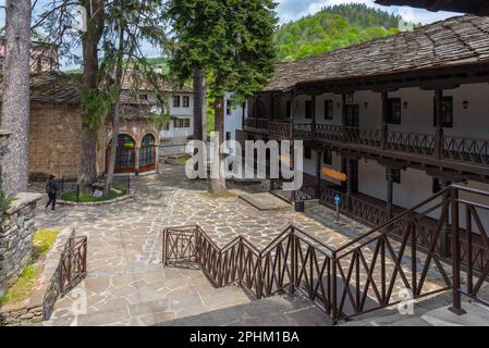 Particolare di una chiesa situata all'interno del monastero di troyan in Bulgaria. Foto Stock