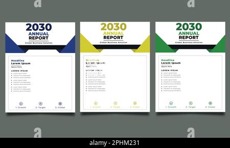 business volantini design set, business volantino design set. illustrazione del modello vettoriale Illustrazione Vettoriale