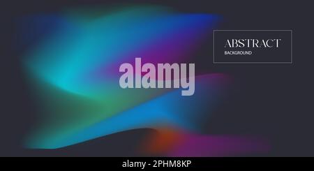Modello astratto di disegno di sfondo chiaro scuro colore sfumato blu neon Illustrazione Vettoriale