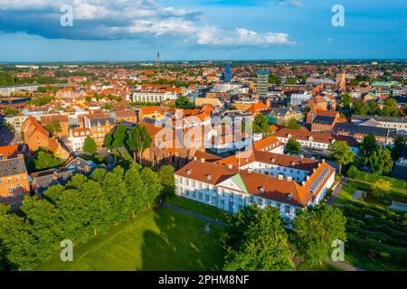 Veduta aerea del castello di Odense slot in Danimarca. Foto Stock