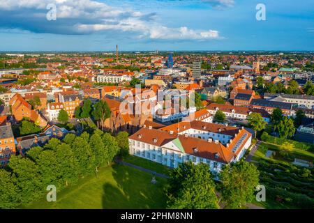 Veduta aerea del castello di Odense slot in Danimarca. Foto Stock