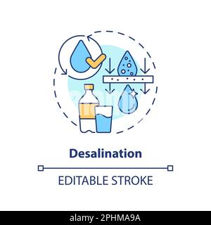 Icona del concetto di desalinizzazione Illustrazione Vettoriale