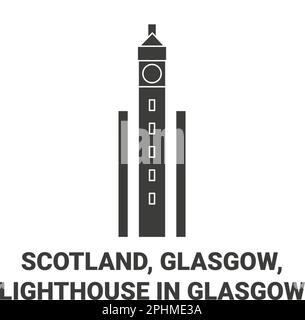 Scotland, Glasgow, Lighthouse a Glasgow viaggio punto di riferimento vettoriale illustrazione Illustrazione Vettoriale