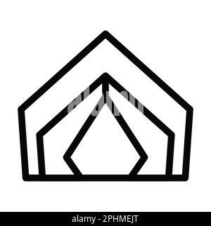 Icona Tent Vector Thick Line per uso personale e commerciale. Foto Stock
