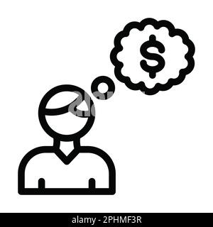 Icona Dreaming Vector Thick Line per uso personale e commerciale. Foto Stock