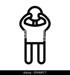 Icona linea spessa vettore pianto per uso personale e commerciale. Foto Stock