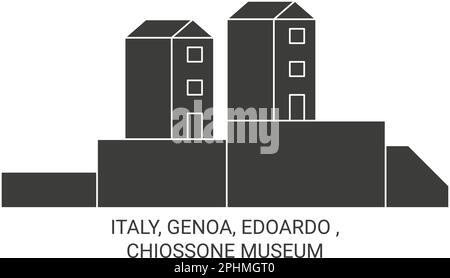 Italia, Genova, Edoardo , Museo Chiossone viaggio punto di riferimento vettoriale illustrazione Illustrazione Vettoriale