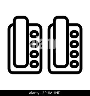 Icona Intercom Vector Thick Line per uso personale e commerciale. Foto Stock