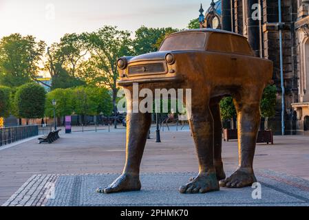 Scultura quo Vadis a Dresda, Germania. Foto Stock