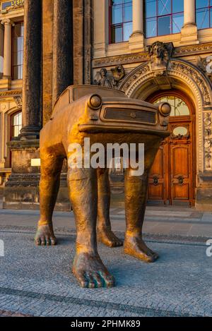 Scultura quo Vadis a Dresda, Germania. Foto Stock