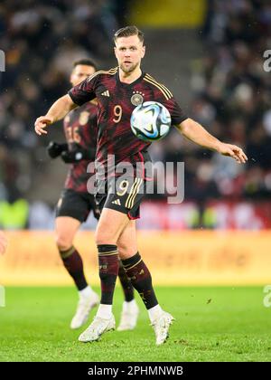 Niclas FUELLKRUG (Fullkrug)(GER) azione, calcio Laenderspiel, amichevole partita, Germania (GER) - Belgio (bel) 2: 3, il 28th marzo 2023 a Koeln/Germania. Foto Stock