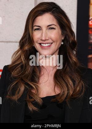 Westwood, Stati Uniti. 28th Mar, 2023. WESTWOOD, LOS ANGELES, CALIFORNIA, USA - 28 MARZO: L'attrice americana Jackie Sandler arriva al Los Angeles Premiere del "Murder Mystery 2" di Netflix, tenutosi presso il Regency Village Theatre il 28 marzo 2023 a Westwood, Los Angeles, California, Stati Uniti. (Foto di Xavier Collin/Image Press Agency) Credit: Image Press Agency/Alamy Live News Foto Stock