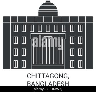 Bangladesh, Chittagong, disegno vettoriale di riferimento di viaggio Illustrazione Vettoriale