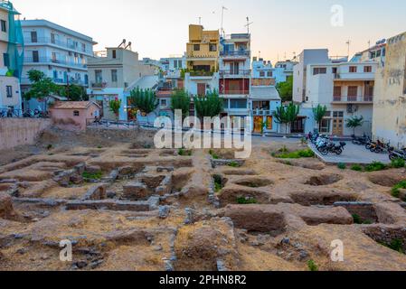 Antiche rovine della città di Agios Nikolaos a Creta, Grecia. Foto Stock