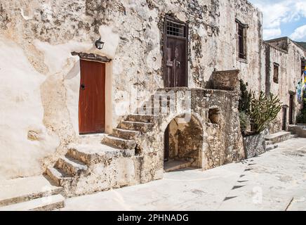 L'appartato monastero di Preveli nella zona di Rethymnon di Creta, Grecia. Foto Stock