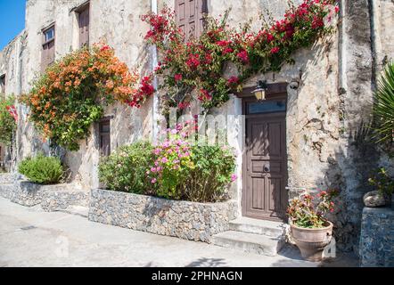 L'appartato monastero di Preveli nella zona di Rethymnon di Creta, Grecia. Foto Stock