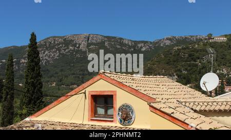 Grecia, Corfù montagna e vita marina Foto Stock