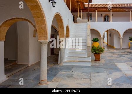 Dormizione della Madre del Signore Idra Chiesa Cattedrale Ortodossa in Grecia. Foto Stock