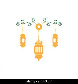 Curva delle Lanterne di Ramadan Kareem Foto Stock