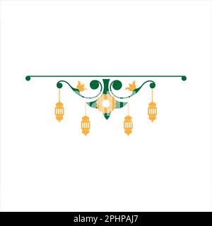 Curva delle Lanterne di Ramadan Kareem Foto Stock