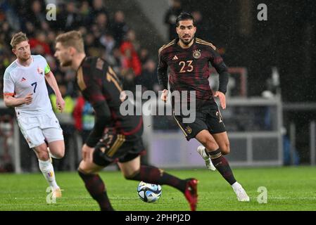 Köln , Germania . Il 28 marzo 2023, Emre Can (23) di Germania ha ritratto durante un amichevole gioco di calcio tra le squadre nazionali della Germania e del Belgio , chiamato i Diavoli rossi , martedì 28 marzo 2023 a Köln , Germania . PHOTO SPORTPIX | David Catry Foto Stock