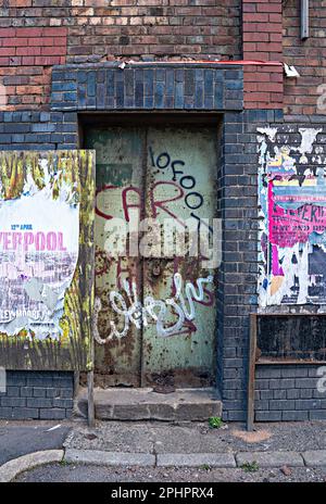 Portoni del magazzino della banchina di Liverpool Foto Stock