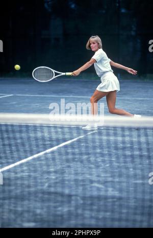 1990 Donna storico giocatore di tennis Foto Stock