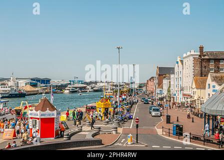 Poole Quay a Poole Harbour a Dorset, Inghilterra, Regno Unito Foto Stock