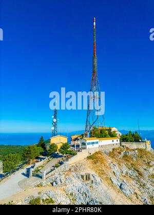 Monastero di Pantokrator sull'isola greca di Corfù. Foto Stock