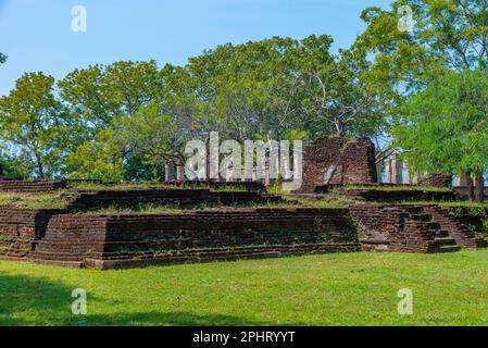 Rovine del palazzo nissanka malla a polonnaruwa, Sri Lanka. Foto Stock