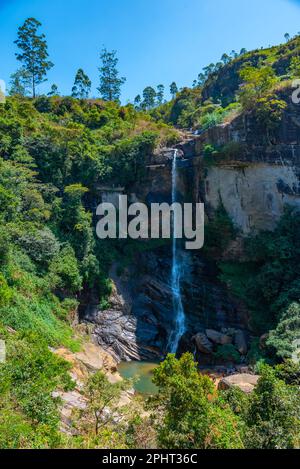 Ramboda cade vicino a Nuwara Eliya, Sri Lanka. Foto Stock