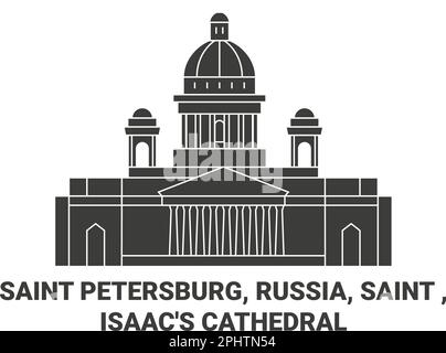 Russia, San Pietroburgo, San , la Cattedrale di Isaac viaggio punto di riferimento vettoriale illustrazione Illustrazione Vettoriale