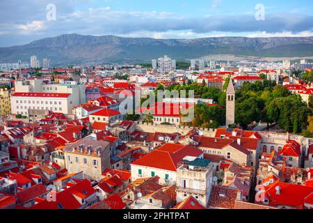 Split Croazia Centro . Vista della città dall'alto Foto Stock