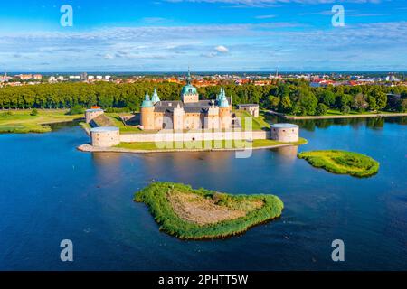 Veduta aerea del castello di Kalmar in Svezia. Foto Stock