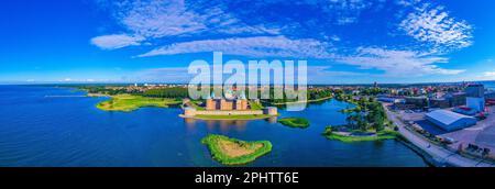 Veduta aerea del castello di Kalmar in Svezia. Foto Stock