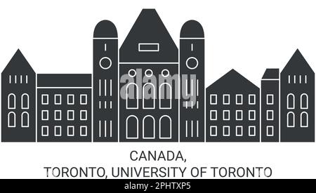 Canada, Toronto, University of Toronto viaggio punto di riferimento vettoriale illustrazione Illustrazione Vettoriale