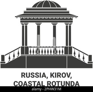 Russia, Kirov, Coastal Rotunda viaggio punto di riferimento vettore illustrazione Illustrazione Vettoriale