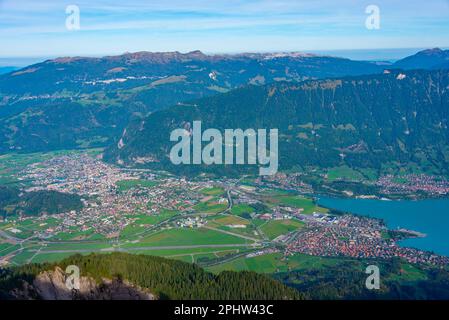 Vista panoramica di Interlaken, Svizzera. Foto Stock