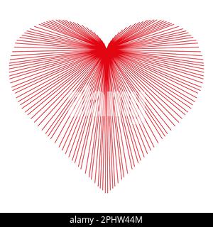 Elemento di design del simbolo del simbolo del concetto del logo lineare del cuore. Logotipo di assistenza sanitaria medica. Vettore Illustrazione Vettoriale