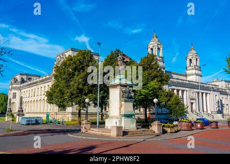 Vista del Cardiff Crown Court in Galles. Foto Stock