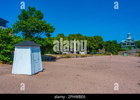 Monumento della libertà nella città finlandese Hanko. Foto Stock