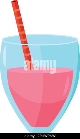 Cocktail estivo rinfrescante in un design fruttato Illustrazione Vettoriale