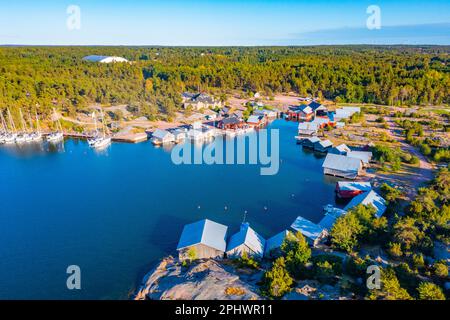 Vista panoramica di Käringsund, situato sulle isole Aland in Finlandia Foto Stock