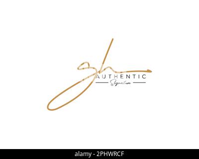 Vettore modello logo Signature Letter GH Illustrazione Vettoriale