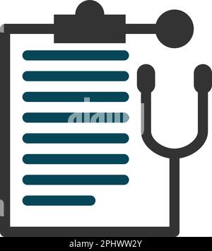 Icona modello logo fatturazione medica illustrazione identità del marchio. Illustrazione isolata e piatta. Grafica vettoriale Illustrazione Vettoriale