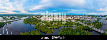 Vista panoramica della città finlandese di Oulu Foto Stock