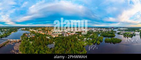Vista panoramica della città finlandese di Oulu Foto Stock