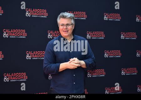 Città del Messico, Messico. 29th Mar, 2023. 29 marzo 2023, Città del Messico, Messico: Il produttore Jeremy Latcham partecipa alla fotocall del film e alla conferenza stampa per The Dungeons and Dragons: Honor Among Thieves alla Four Season Mexico. Il 29 marzo 2023 a Città del Messico. (Foto di Carlos Tischler/Eyepix/NurPhoto) Credit: NurPhoto SRL/Alamy Live News Foto Stock